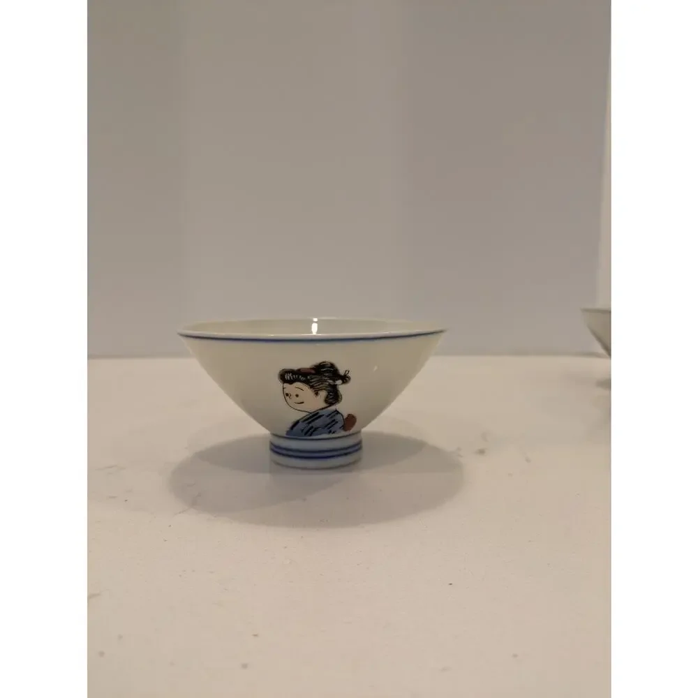 Chinese Rice Bowls Unique Characters Set Of 6. Like Anime Characters.
